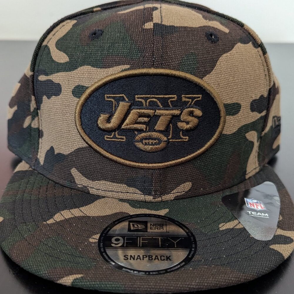 NWT- New York Jets New Era 9FIFTY Snapback Hat Camoulflage Salute to Service